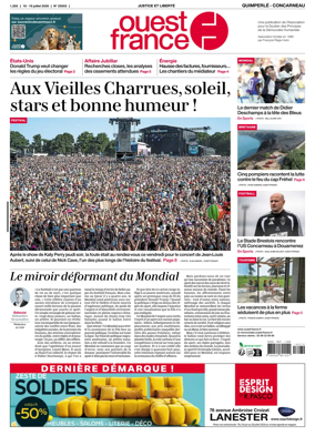 Cover of Ouest-France (Quimperle Concarneau)