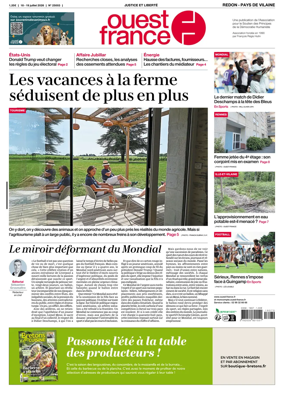 Cover of Ouest France (Redon / Pays de Vilaine)