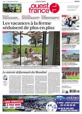 Cover of Ouest France (Sarthe)