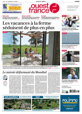 Cover of Ouest France (Vannes)