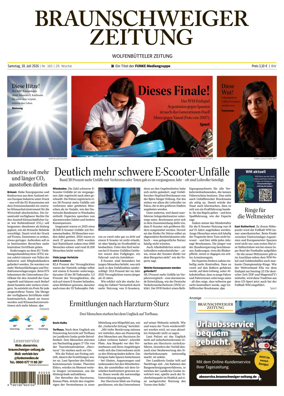 Cover of Braunschweiger Zeitung (Braunschweig)