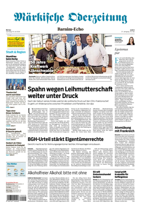 Cover of Markische Oderzeitung Bernau