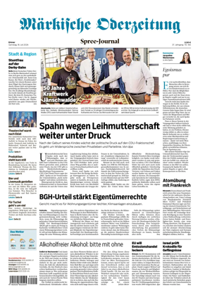 Cover of Markische Oderzeitung Erkner
