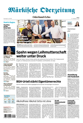 Cover of Markische Oderzeitung Oderland-Echo