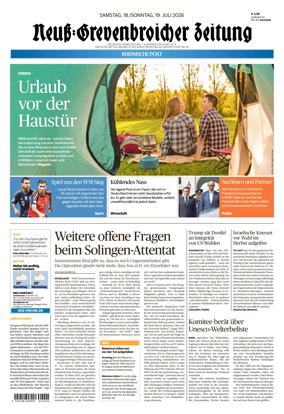 Cover of Neuss-Grevenbroicher Zeitung Neuss