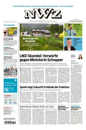 Cover of NWZ – Neue Wurttembergische Zeitung