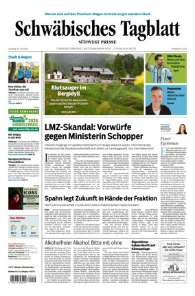Cover of Schwabisches Tagblatt - Tubinger Chronik
