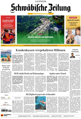 Cover of Schwabische Zeitung (Laupheim)