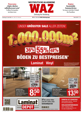 Cover of Westdeutsche Allgemeine Zeitung (Duisburg)