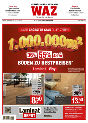 Cover of Westdeutsche Allgemeine Zeitung (Hattingen)