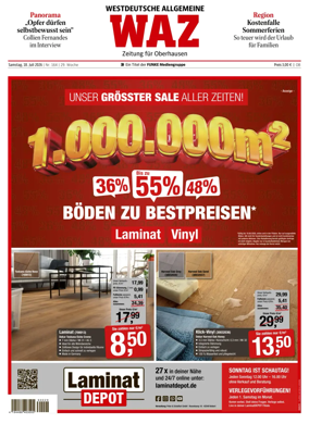 Cover of Westdeutsche Allgemeine Zeitung (Oberhausen)