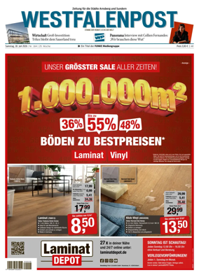 Cover of Westfalenpost (Arnsberg)