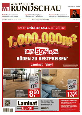 Cover of Westfalische Rundschau (Hagen Hohenlimburg)