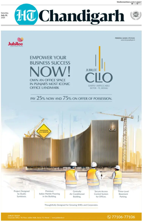 Cover of Hindustan Times (Chandigarh) - Live