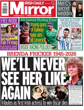 Cover of Irish Daily Mirror