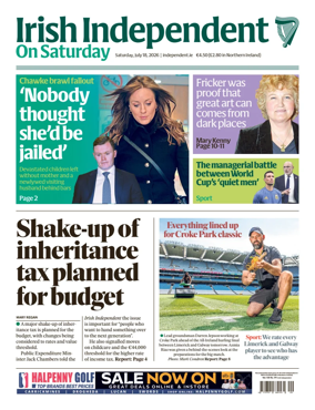 Cover of Irish Independent