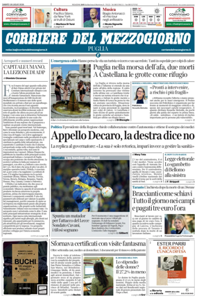 Cover of Corriere del Mezzogiorno (Puglia)