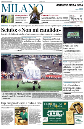 Cover of Corriere della Sera (Milano)