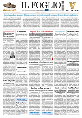 Cover of Il Foglio Quotidiano