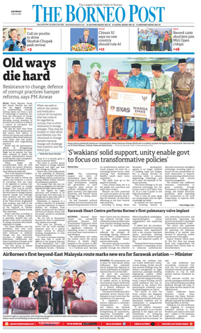 Cover of The Borneo Post (Sarawak)