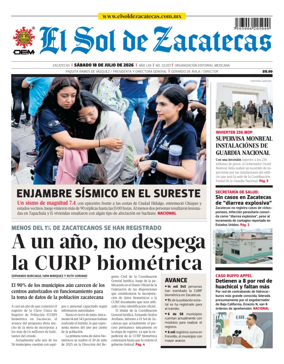 Cover of El Sol de Zacatecas