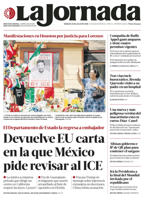 Cover of La Jornada