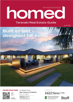 Cover of Homed Taranaki Daily News