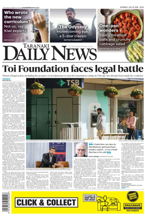 Cover of Taranaki Daily News