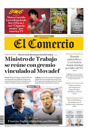 Cover of Diario El Comercio