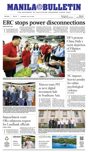 Cover of Manila Bulletin