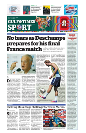 Cover of Gulf Times Sport