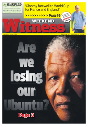 Cover of The Weekend Witness (South Africa)