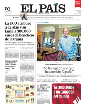 Cover of EL PAIS primera edicion