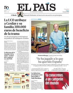 Cover of El Pais Madrid