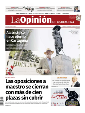 Cover of La Opinion de Murcia (Cartagena)