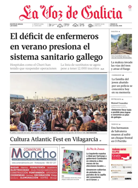 Cover of La Voz de Galicia (Arousa)