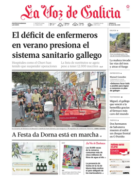 Cover of La Voz de Galicia (Barbanza)