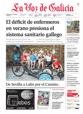 Cover of La Voz de Galicia (Deza)