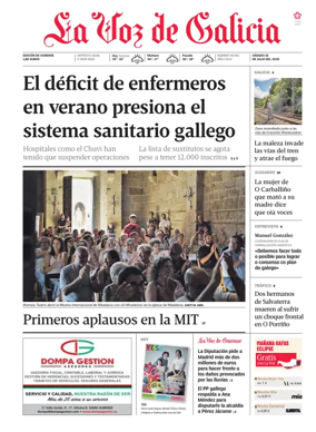 Cover of La Voz de Galicia (Ourense)