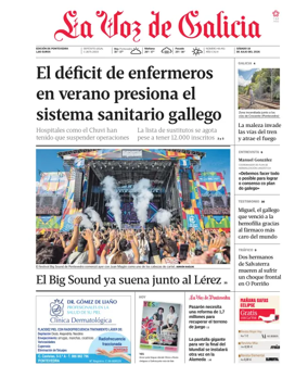 Cover of La Voz de Galicia (Pontevedra)
