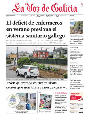 Cover of La Voz de Galicia (Viveiro)