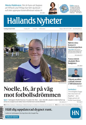 Cover of Hallands Nyheter