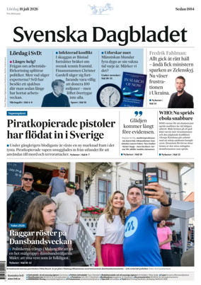 Cover of Svenska Dagbladet