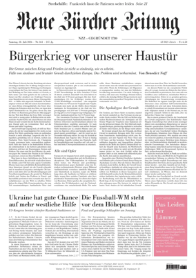 Cover of Neue Zurcher Zeitung