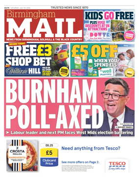 Cover of Birmingham Mail