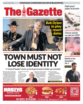 Cover of Blackpool Gazette