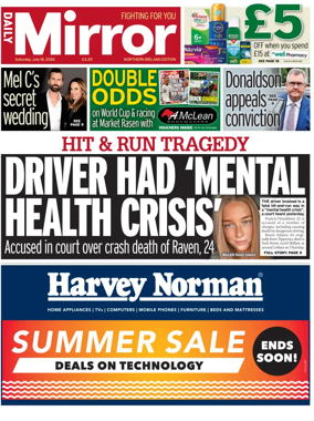 Cover of Daily Mirror (Northern Ireland)