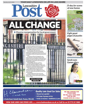 Cover of Lancashire Evening Post