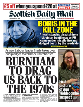 Cover of Scottish Daily Mail