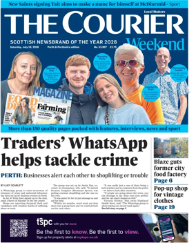 Cover of The Courier & Advertiser (Perth and Perthshire Edition)